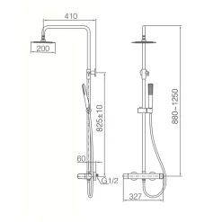 Colonne De Douche Mécanique|Imex Colonne de Douche Anti-Calcaire Blanc Mat DINAMARCA BDR031/BL