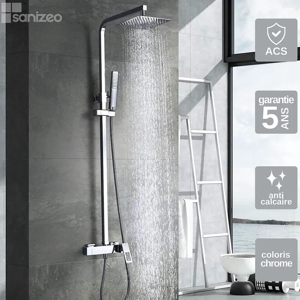 Colonne De Douche Mécanique|Imex Colonne de Douche Anti-Calcaire Chrome SUECIA BDC032