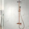 Imex Colonne de Douche Anti-Calcaire Or Rose Cuivré PISA BDP048/ORC