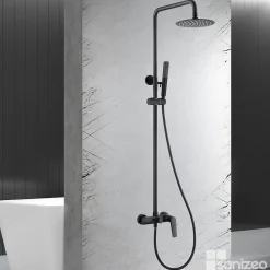 Imex Colonne de Douche Anti-Calcaire Noir Mat DELOS BDD055/NG