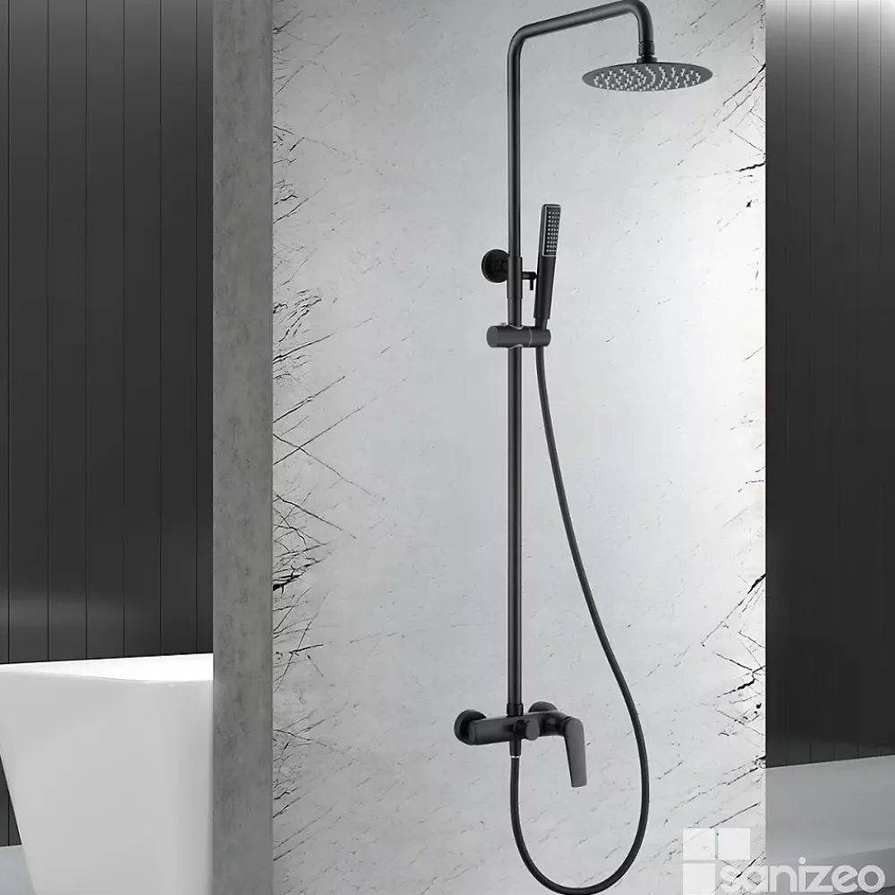 Imex Colonne de Douche Anti-Calcaire Noir Mat DELOS BDD055/NG
