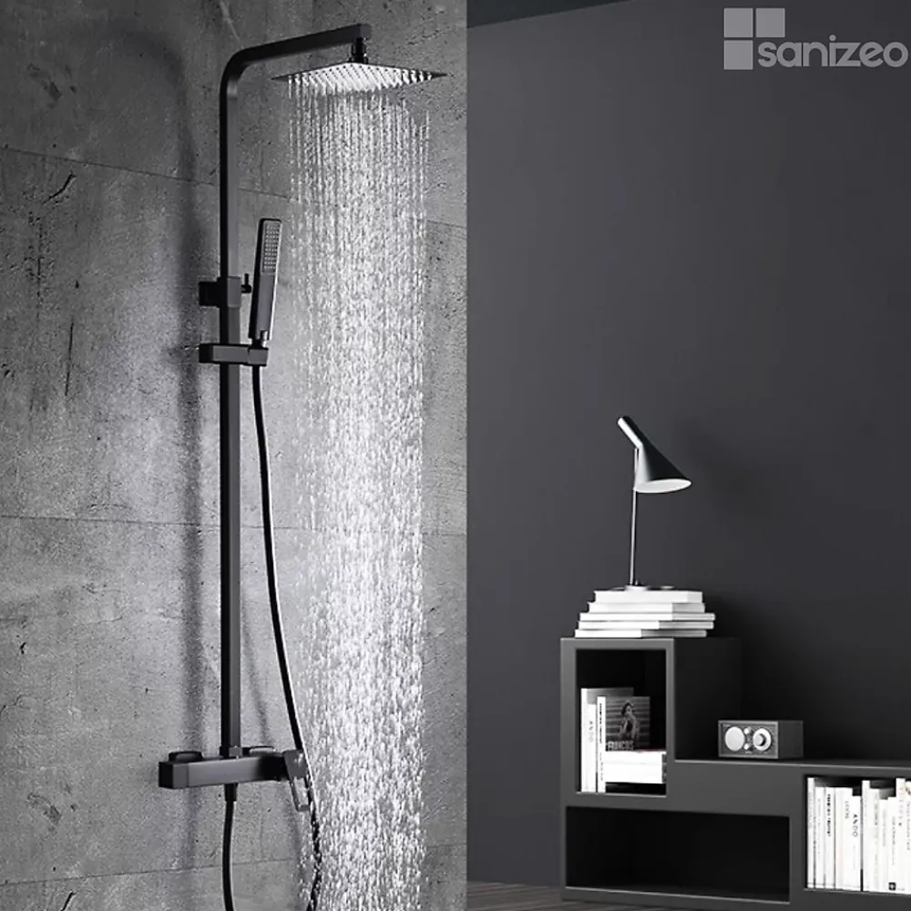Imex Colonne de Douche Anti-Calcaire Noir Mat SUECIA BDC032/NG