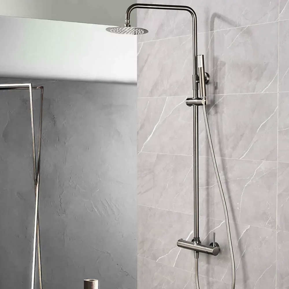 Colonne De Douche Mécanique|Imex Colonne de Douche Anti-Calcaire Black Gun Métal MONZA BDM039/BGM