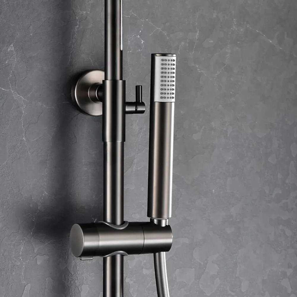 Colonne De Douche Mécanique|Imex Colonne de Douche Anti-Calcaire Black Gun Métal MONZA BDM039/BGM