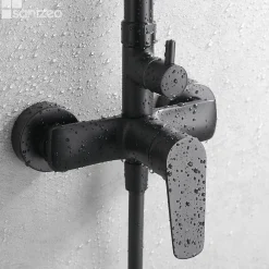 Colonne De Douche Mécanique|Imex Colonne de Douche Anti-Calcaire Noir Mat BELGICA BDZ044/NG