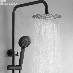 Colonne De Douche Mécanique|Imex Colonne de Douche Anti-Calcaire Noir Mat BELGICA BDZ044/NG