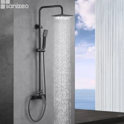 Colonne De Douche Mécanique|Imex Colonne de Douche Anti-Calcaire Black Gun Métal ART BDAR025/BGM