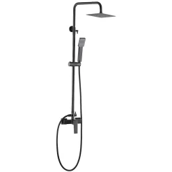 Colonne De Douche Mécanique|Imex Colonne de Douche Anti-Calcaire Black Gun Métal ART BDAR025/BGM