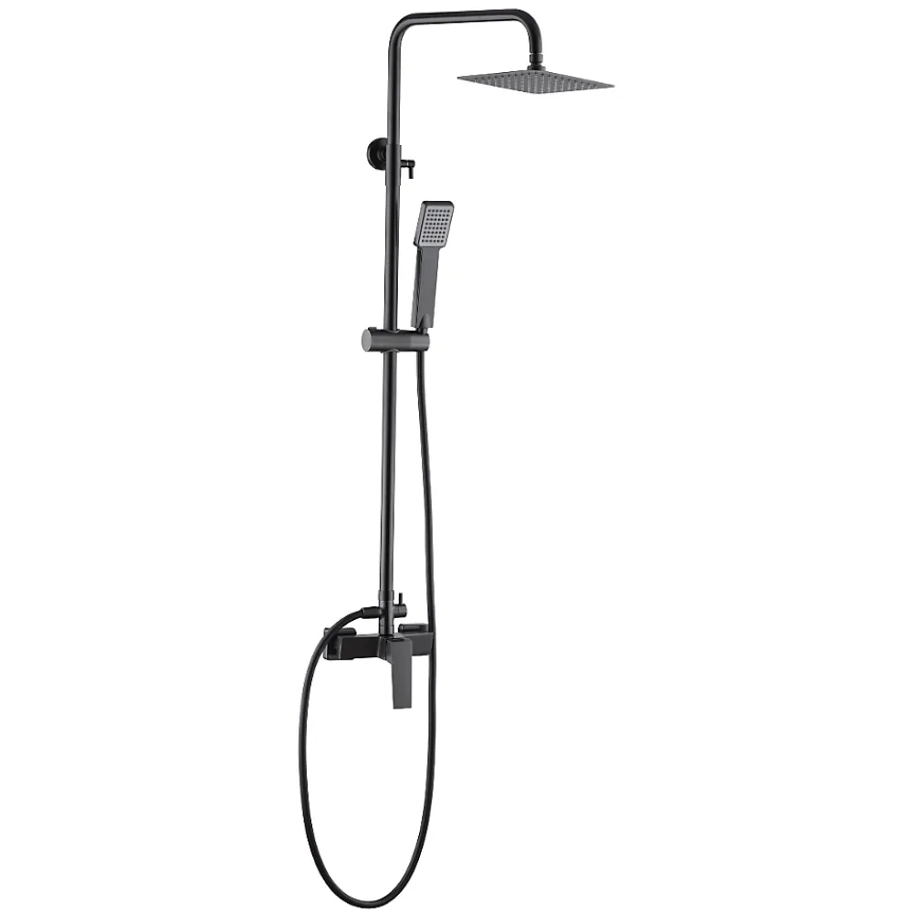 Colonne De Douche Mécanique|Imex Colonne de Douche Anti-Calcaire Black Gun Métal ART BDAR025/BGM