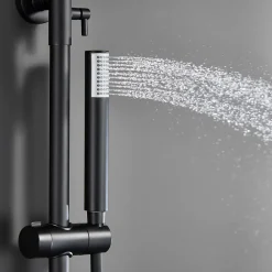 Colonne De Douche Mécanique|Imex Colonne de Douche Anti-Calcaire Noir Mat MONZA BDM039/NG