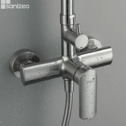 Colonne De Douche Mécanique|Imex Colonne de Douche Anti-Calcaire Nickel Brossé URAL BDG040/NQ