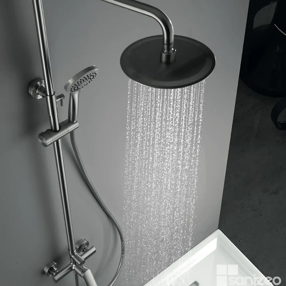 Colonne De Douche Mécanique|Imex Colonne de Douche Anti-Calcaire Nickel Brossé URAL BDG040/NQ