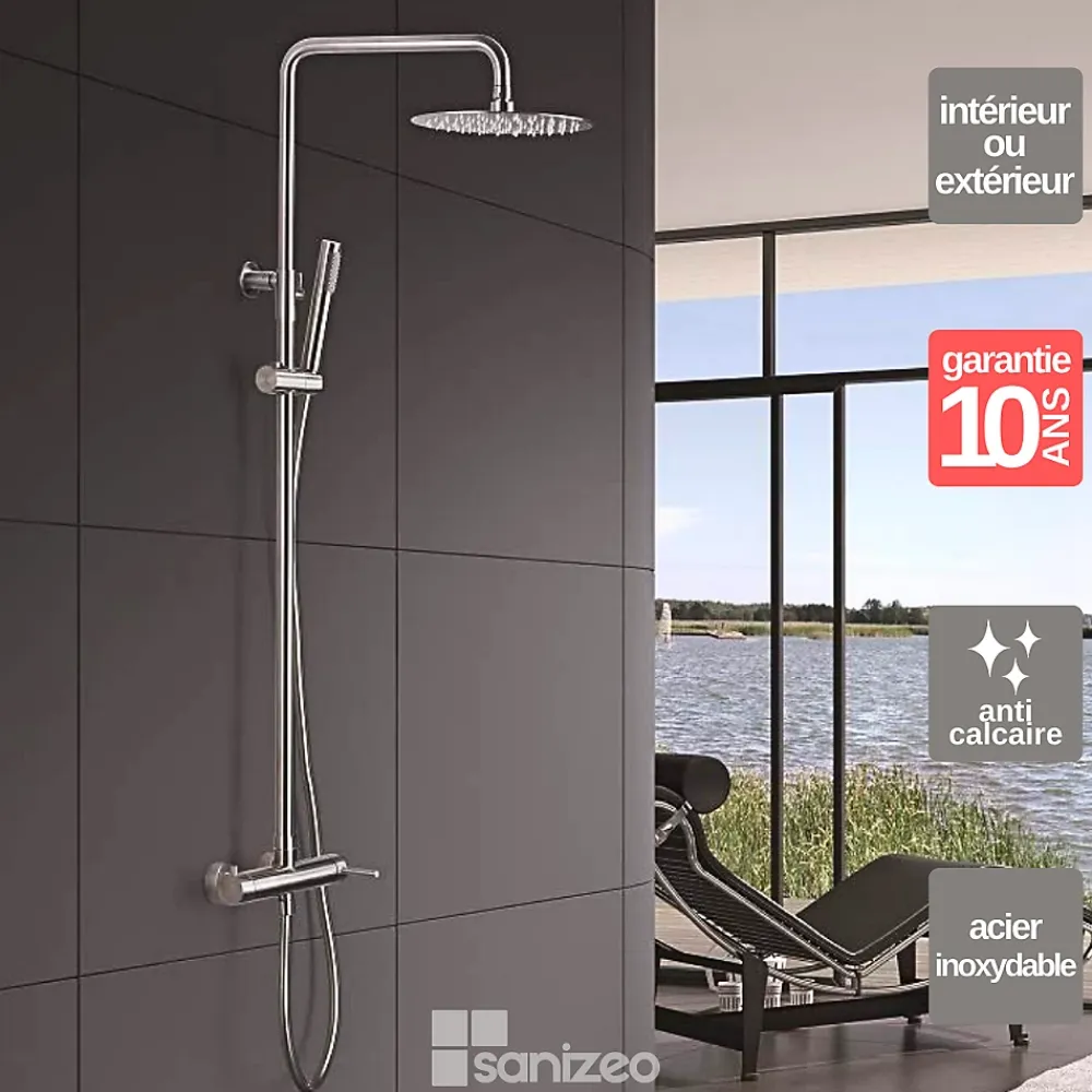Colonne De Douche Mécanique|Imex Colonne de Douche Anti-Calcaire Acier Inoxydable Intérieur / Extérieur MOSCU BDK034