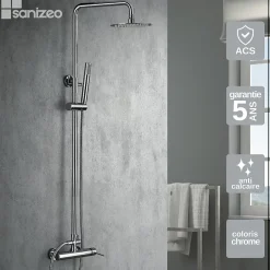 Colonne De Douche Mécanique|Imex Colonne de Douche Anti-Calcaire Chrome MILOS STICK BDYS045
