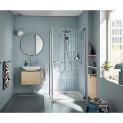 Colonne De Douche Thermostatique|Grohe Colonne de douche avec inverseur manuel - Economie d'eau - Vitalio Start System 250 - Chromé - 26680001
