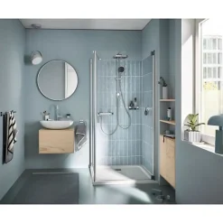Grohe Colonne de douche avec inverseur manuel - Economie d'eau - Vitalio Comfort 250 - Chromé - 26698001