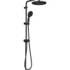 Grohe Colonne de douche avec inverseur manuel - Economie d'eau - Vitalio Start System 250 - Noir Mat - 266802431