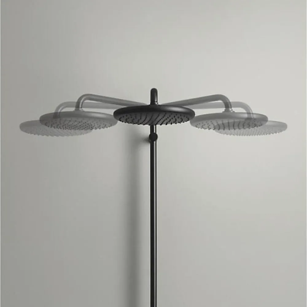 Grohe Colonne de douche avec inverseur manuel - Economie d'eau - Vitalio Start System 250 - Noir Mat - 266802431