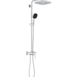 Colonne De Douche Thermostatique|Grohe Colonne de douche avec mitigeur monocommande - Economie d'eau - Vitalio Comfort 250 - Chromé - 26985001