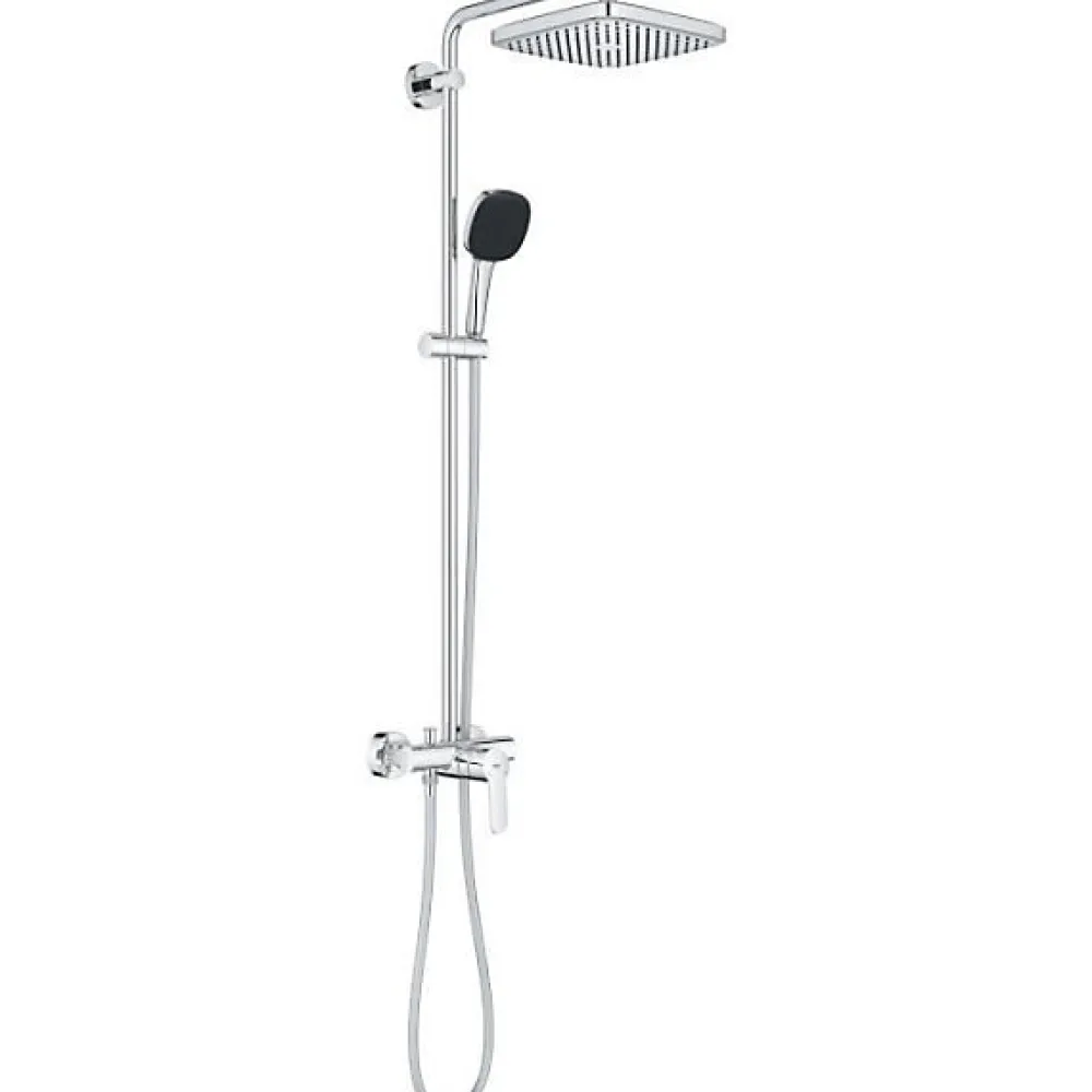 Colonne De Douche Thermostatique|Grohe Colonne de douche avec mitigeur monocommande - Economie d'eau - Vitalio Comfort 250 - Chromé - 26985001