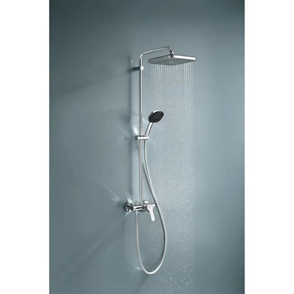 Colonne De Douche Thermostatique|Grohe Colonne de douche avec mitigeur monocommande - Economie d'eau - Vitalio Comfort 250 - Chromé - 26985001