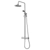 Kiamami Valentina Colonne De Douche Avec Mitigeur Thermostatique, Tête De Douche Fixe Et Douchette À Main À Jet Unique
