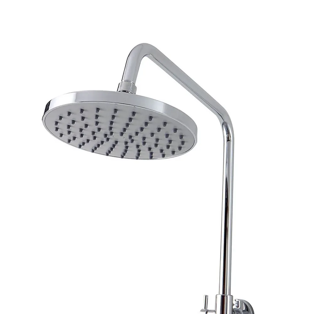 Kiamami Valentina Colonne De Douche Avec Mitigeur Thermostatique, Tête De Douche Fixe Et Douchette À Main À Jet Unique