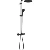 Grohe Colonne de douche avec mitigeur thermostatique - Economie d'eau - Vitalio Start System 250 - Noir Mat - 266772431