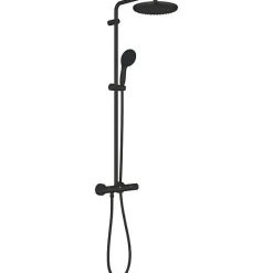 Grohe Colonne de douche avec mitigeur thermostatique - Economie d'eau - Vitalio Start System 250 - Noir Mat - 266772431