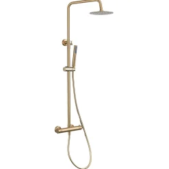 Colonne De Douche Thermostatique|Lomazoo Colonne de douche avec mitigeur thermostatique Orléan doré