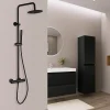 Lomazoo Colonne de douche avec mitigeur thermostatique Pandora noir
