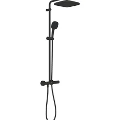 Colonne De Douche Thermostatique|Grohe Colonne de douche avec mitigeur thermostatique - Economie d'eau - Vitalio Comfort 250 - Noir Mat - 266962431