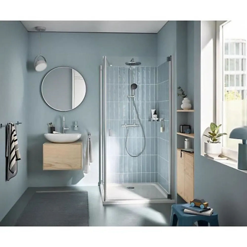 Grohe Colonne de douche avec mitigeur thermostatique - Economie d'eau - Vitalio Start System 250 - Chromé - 26677001