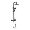 Colonne De Douche Mécanique|Planète Bain Colonne de douche avec mitigeur mécanique - noir mat - Black Roma Touch