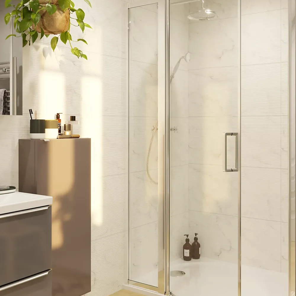 Colonne De Douche Mécanique|GoodHome Colonne de douche avec mélangeur mécanique + douchette + flexible + barre réglable, chrome, Etel