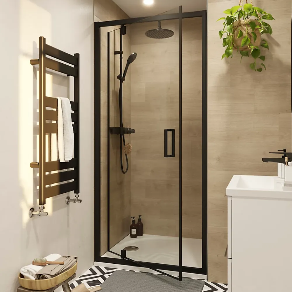 Colonne De Douche Mécanique|GoodHome Colonne de douche avec mélangeur mécanique + douchette + flexible + barre réglable, chrome, Etel