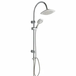 Kiamami Valentina Colonne De Douche Avec Pommeau Fixe Et Douchette De Forme Carrée
