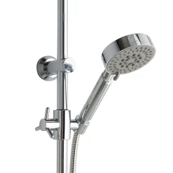 Kiamami Valentina Colonne De Douche Avec Pommeau Rond Fixe Et Barre De Douche En Abs