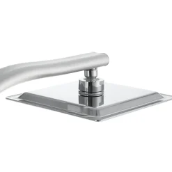 Tectake Colonne de douche avec porte savon aspect Chrome gris