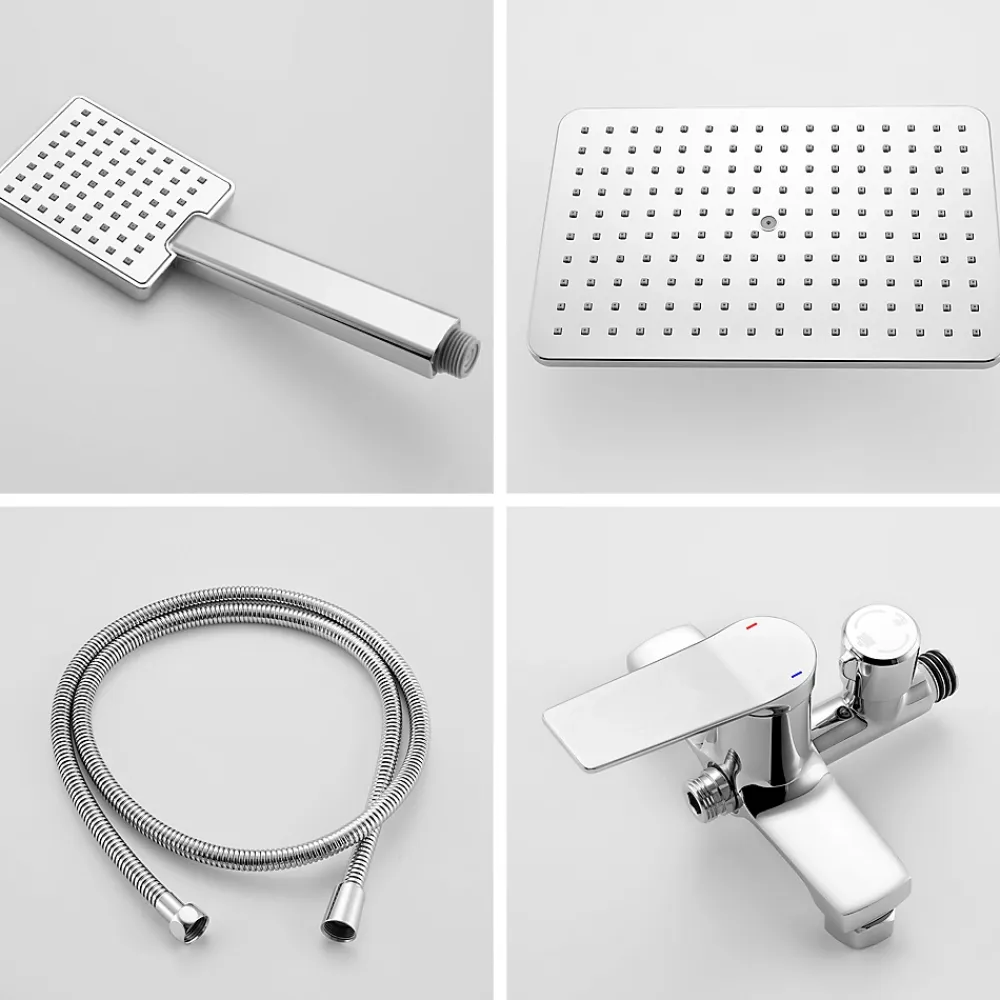 Colonne De Douche Mécanique|Auralum Max Colonne de Douche avec Robinetterie , Ensemble de Douche avec pommeau + douchette + flexible