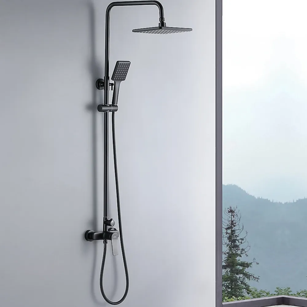 Auralum Max Colonne de Douche avec Robinetterie , Ensemble de Douche avec pommeau + douchette + flexible