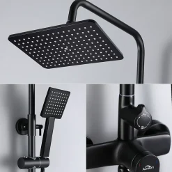 Auralum Max Colonne de Douche avec Robinetterie , Ensemble de Douche avec pommeau + douchette + flexible