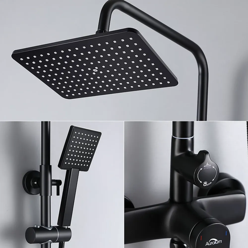 Auralum Max Colonne de Douche avec Robinetterie , Ensemble de Douche avec pommeau + douchette + flexible