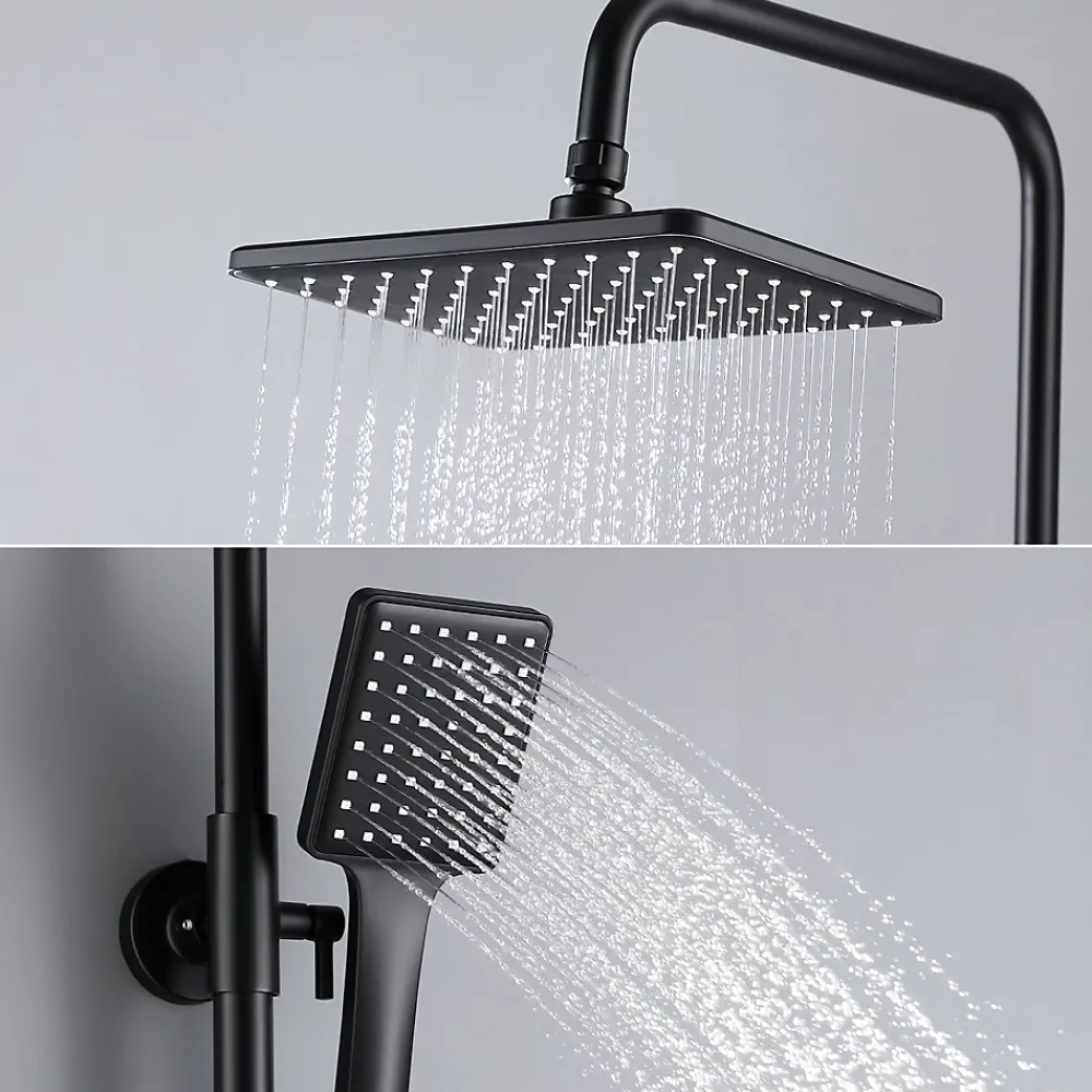 Auralum Max Colonne de Douche avec Robinetterie , Ensemble de Douche avec pommeau + douchette + flexible