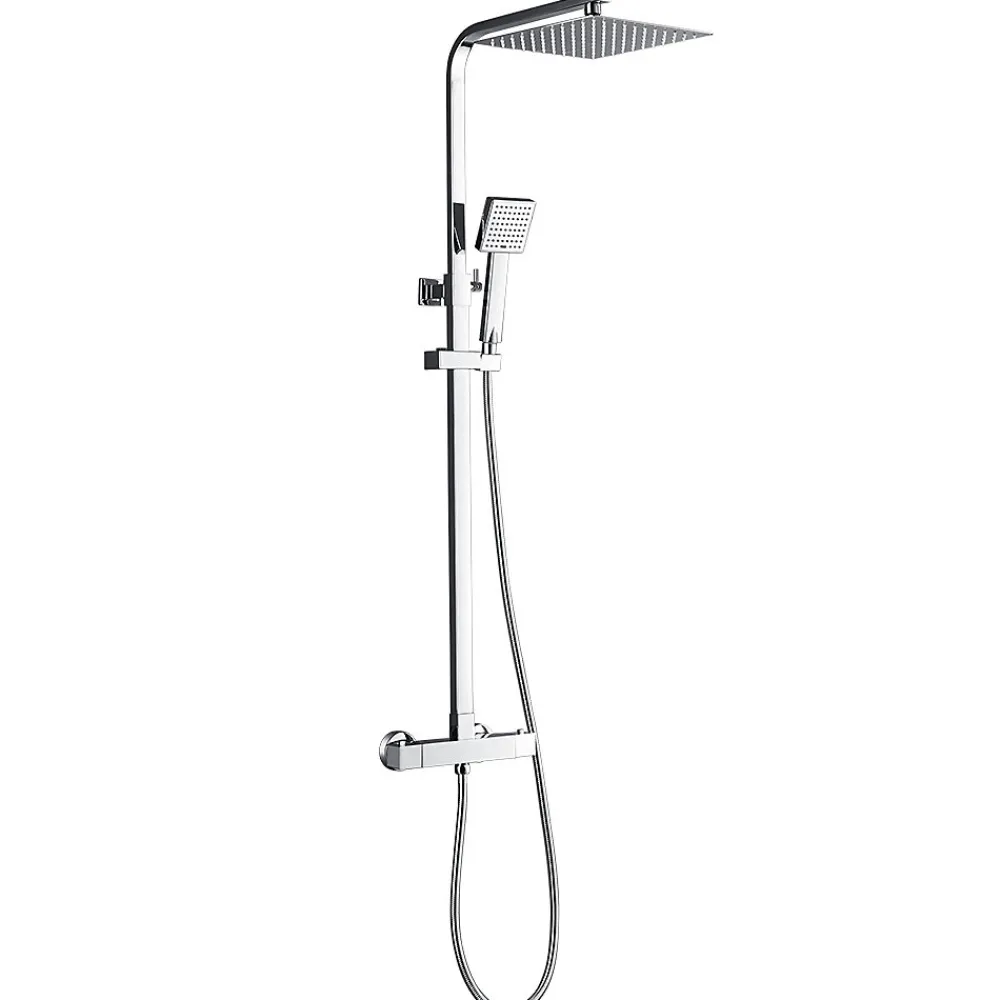 Auralum Max Colonne de Douche avec Robinetterie Thermostatique, Ensemble de Douche avec pommeau + douchette + flexible