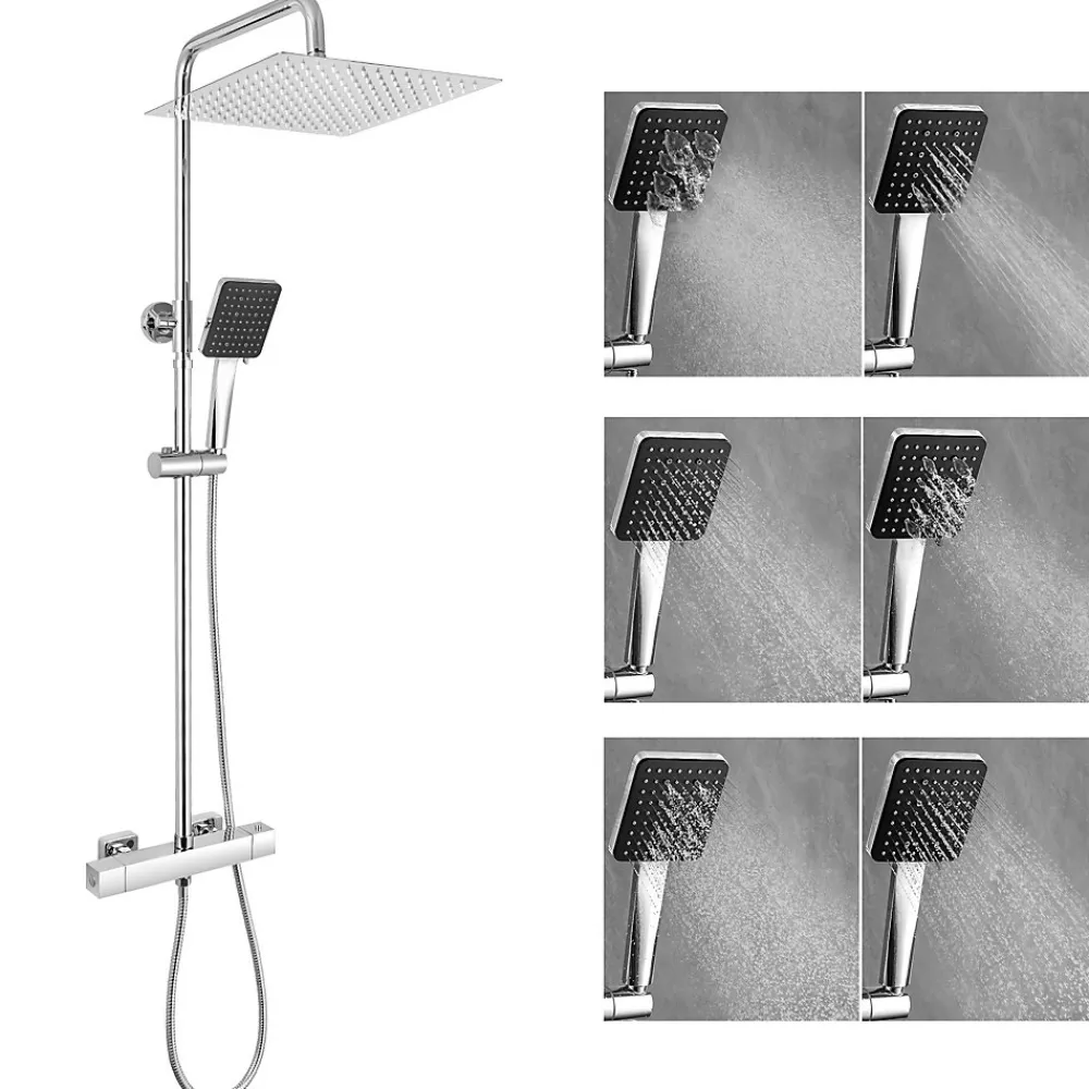 Colonne De Douche Thermostatique|Sofetiy Max Colonne de Douche avec Robinetterie Thermostatique, Auralum MAX Ensemble de Douche avec pommeau + douchette