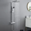 Colonne De Douche Thermostatique|Auralum Max Colonne de Douche avec Robinetterie Thermostatique, Ensemble de Douche avec pommeau + douchette