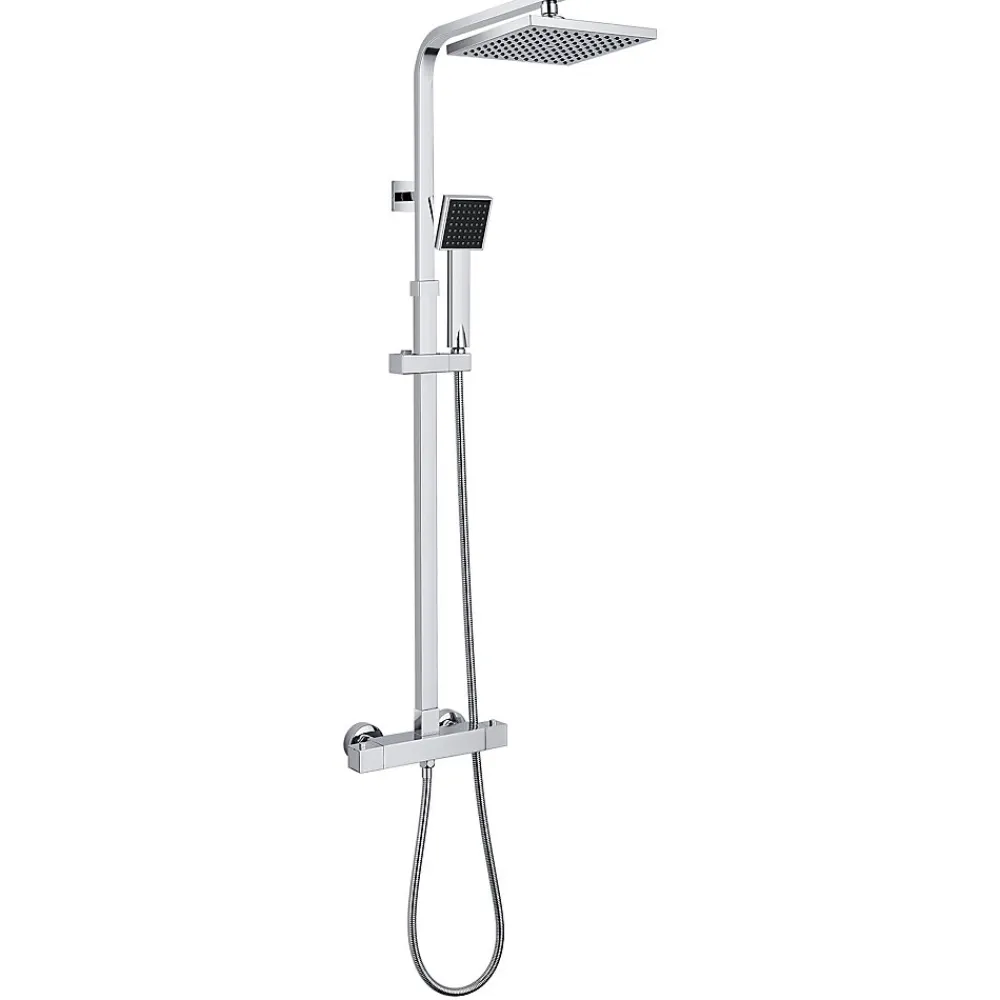 Colonne De Douche Thermostatique|Auralum Max Colonne de Douche avec Robinetterie Thermostatique, Ensemble de Douche avec pommeau + douchette