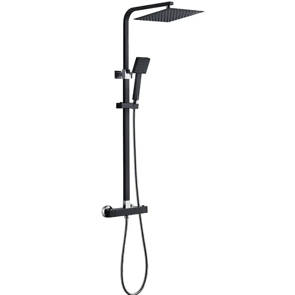 Auralum Max Colonne de Douche avec Robinetterie Thermostatique, Ensemble de Douche avec pommeau + douchette + flexible