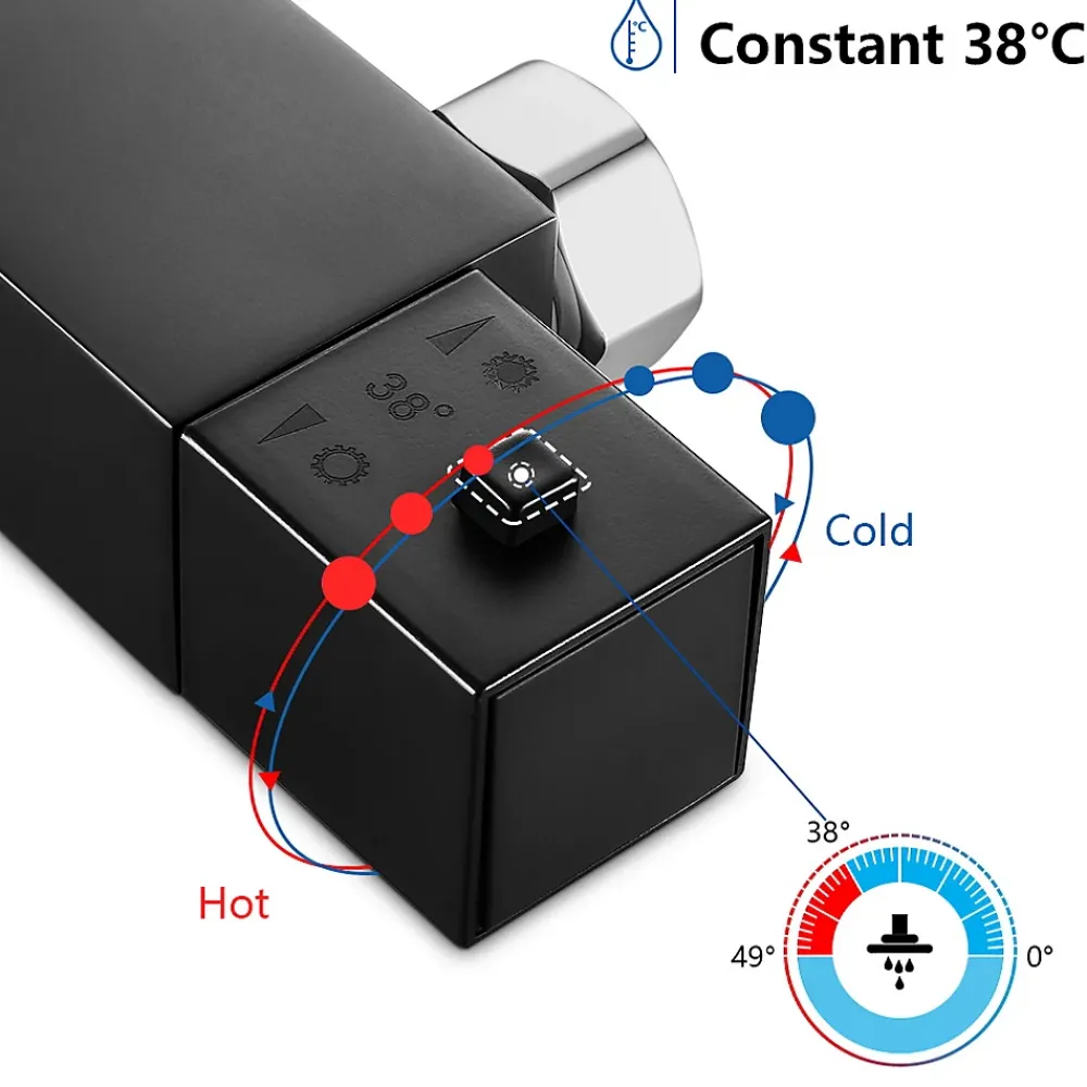 Auralum Max Colonne de Douche avec Robinetterie Thermostatique, Ensemble de Douche avec pommeau + douchette + flexible